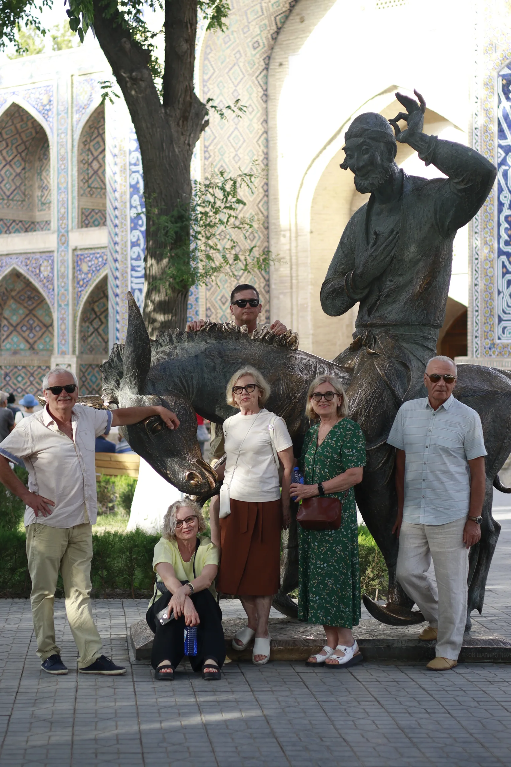 Portrait · the founder in a Bukhara courtyard